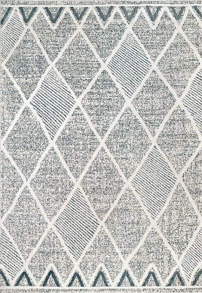 Dynamic Rugs MYTH 7297-159 Cream and Blue and Light Grey